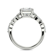Carissa Princess Cut Pave Shared Prong Claw Set Engagement Ring Setting - Nivetta